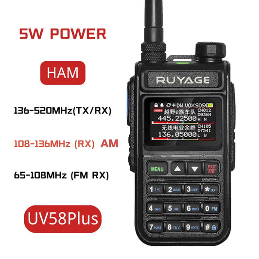 Ruyage Radio Analog Signal 5W Walkie-Talkie(UV58plus)