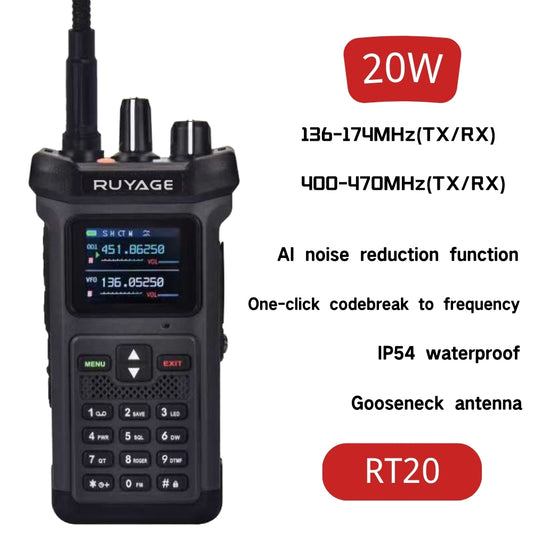 Ruyage Radio Analog Signal 20W Walkie-Talkie(RT20)