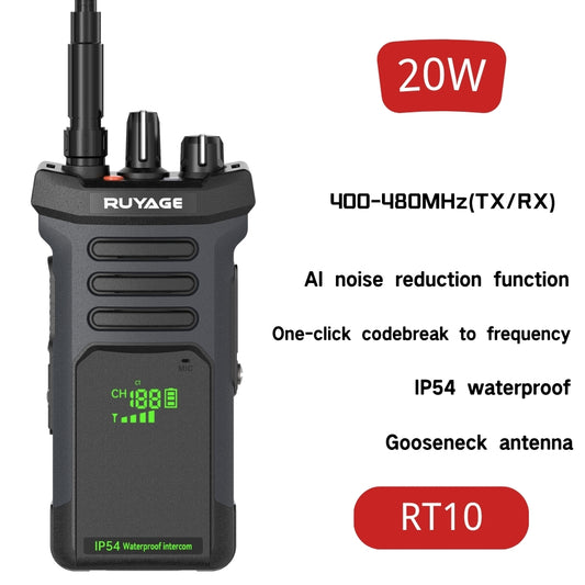 Ruyage Radio Analog Signal 20W Walkie-Talkie(RT10)