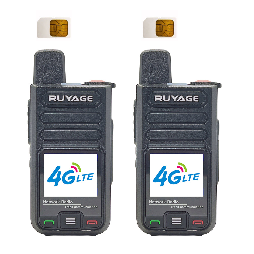 Ruyage R7 Nationwide Lte Two Way Radios Lifetime Free Unlimited Range Rechargeable Global 4g Poc,Portable Walkie Talkies Long Range for Adults Family Road Trip Truck Fleet 2 Pack