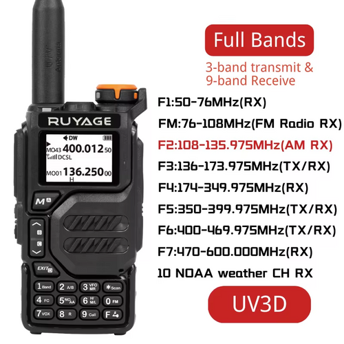 Ruyage Radio Analog Signal 5W Walkie-Talkie(UV3D)