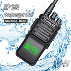 Ruyage T30 - VHF IP68 불침투성, 시각화 LED 국제, 운하 마리노스 136-174 MHz 2600 mAh를 통한 라디오 선착장