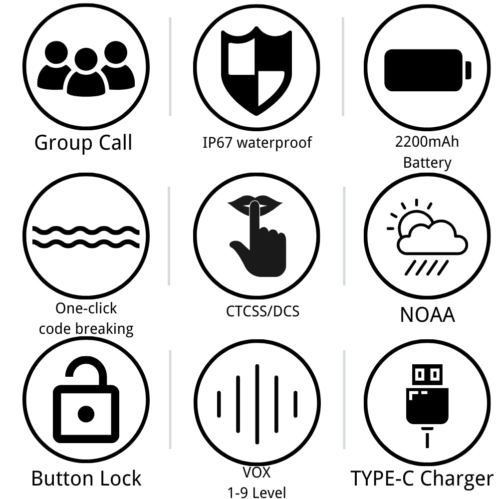 Ruyage Radio Analog Signal Group Talk PTT Walkie-Talkie(C7B)