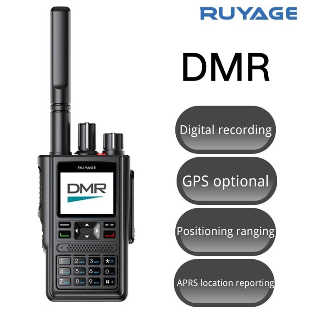 Ruyage DP10 디지털 양방향 무전기 워키토키 핸드헬드 DMR 무전기 위성 GPS 장거리 2000mAh 배터리 