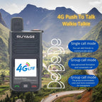 Ruyage R7 Nationwide Lte Two Way Radios Lifetime Free Unlimited Range Rechargeable Global 4g Poc,Portable Walkie Talkies Long Range for Adults Family Road Trip Truck Fleet 2 Pack
