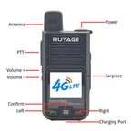 Ruyage R7 Nationwide Lte Two Way Radios Lifetime Free Unlimited Range Rechargeable Global 4g Poc,Portable Walkie Talkies Long Range for Adults Family Road Trip Truck Fleet 2 Pack