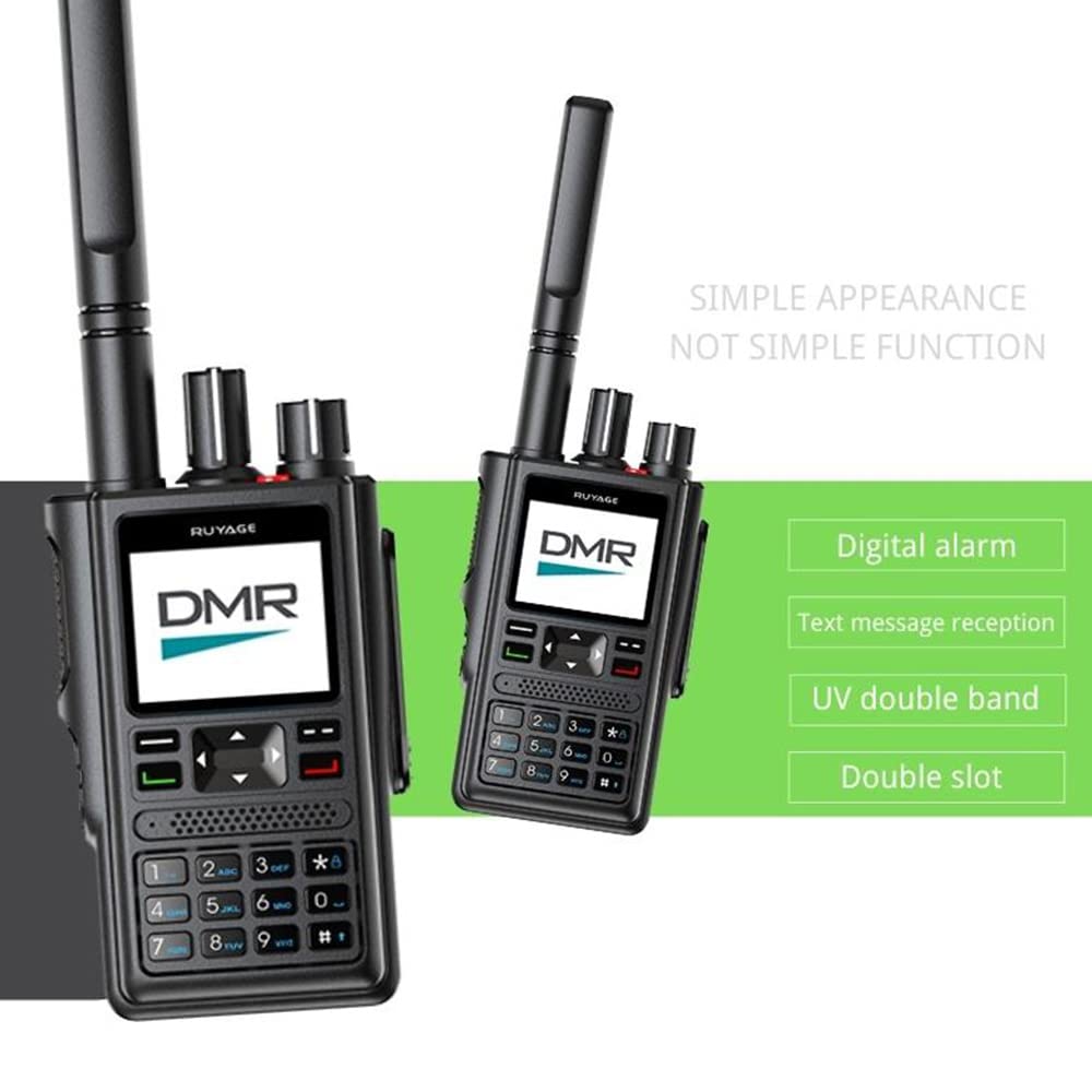 Ruyage DP10 디지털 양방향 무전기 워키토키 핸드헬드 DMR 무전기 위성 GPS 장거리 2000mAh 배터리 