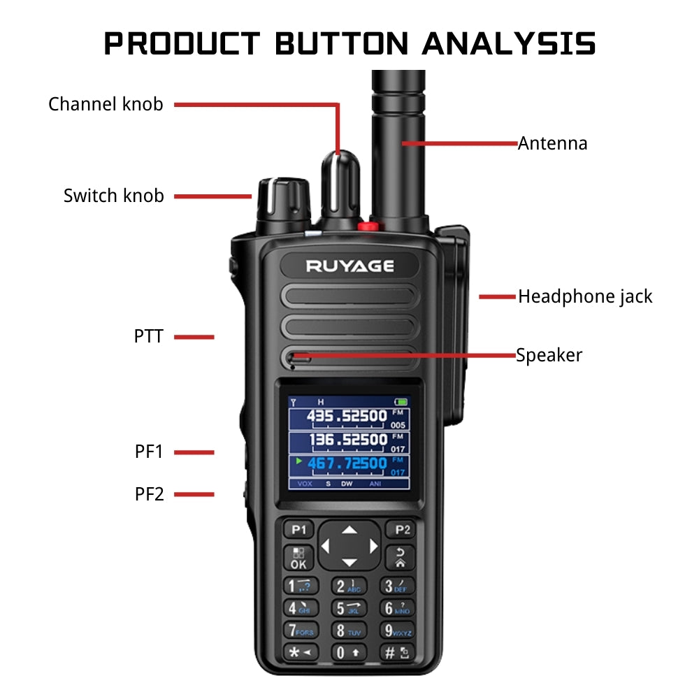 Ruyage Radio 10W Heavy Duty Walkie Talkie(R8608)