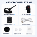 RUYAGE HB780D Bluetooth PTT Headset Kit for K-Type Walkie Talkies