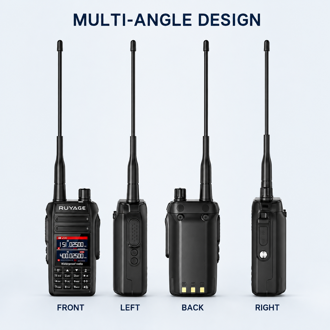 Ruyage UV5D Walkie Talkie IP67 Rádio bidirecional à prova d'água 2600 mAh com cabo de programação K-Head 
