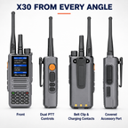 RUYAGE X30 Dual-Mode 4G LTE PoC & 5W UHF Two-Way Radio – IP54