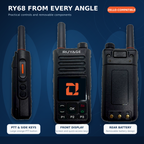 Ruyage-RY68 Zello Walkie Talkie, Rádio 4G com cartão SIM, WiFi, Bluetooth, Longo alcance, Potente, 100km 
