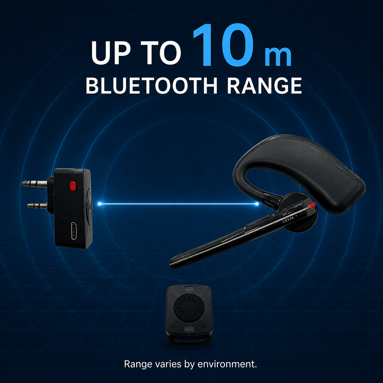 RUYAGE HB780D Bluetooth PTT Headset Kit for K-Type Walkie Talkies