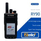 Ruyage RY90 Touch Screen Zello Push-to-Talk 4G LTE PoC Two Way Radio