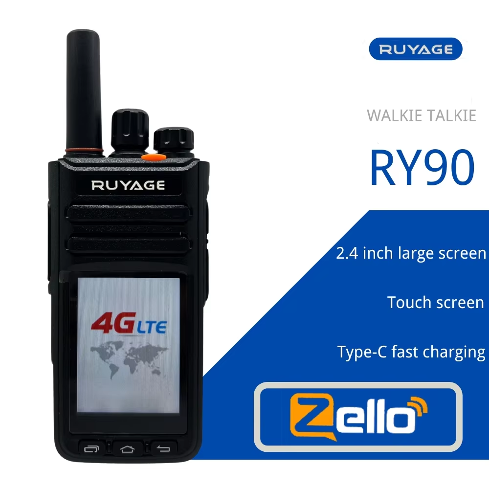 Ruyage RY90 Touch Screen Zello Push-to-Talk 4G LTE PoC Two Way Radio