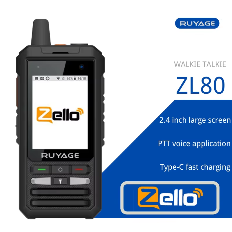 Ruyage ZL80 Touch Screen Zello Push-to-Talk 4G LTE Walkie Talkie