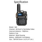 RUYAGE X40 4G LTE PoC Radio Long Range Nationwide Walkie Talkie