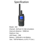 RUYAGE X50 Dual Mode 4G LTE PoC & Analog Walkie Talkie Long Range
