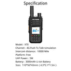 RUYAGE X70 Dual Mode 4G LTE PoC & Analog Walkie Talkie Long Range