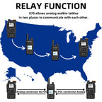 RUYAGE X70 Dual Mode 4G LTE PoC & Analog Walkie Talkie Long Range