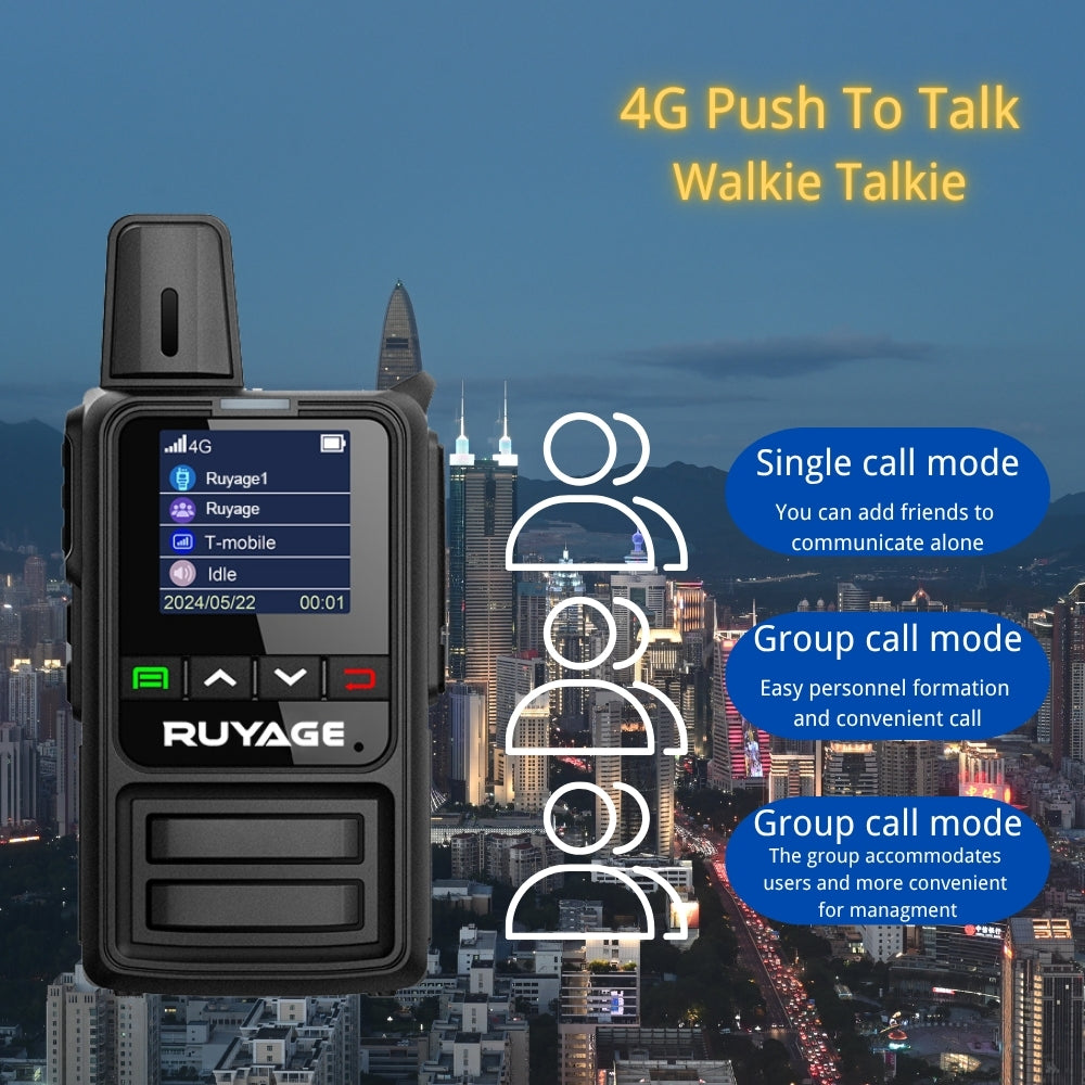 Ruyage R2 Two Way Radio Nationwide LTE Push-to-Talk Walkie Talkie