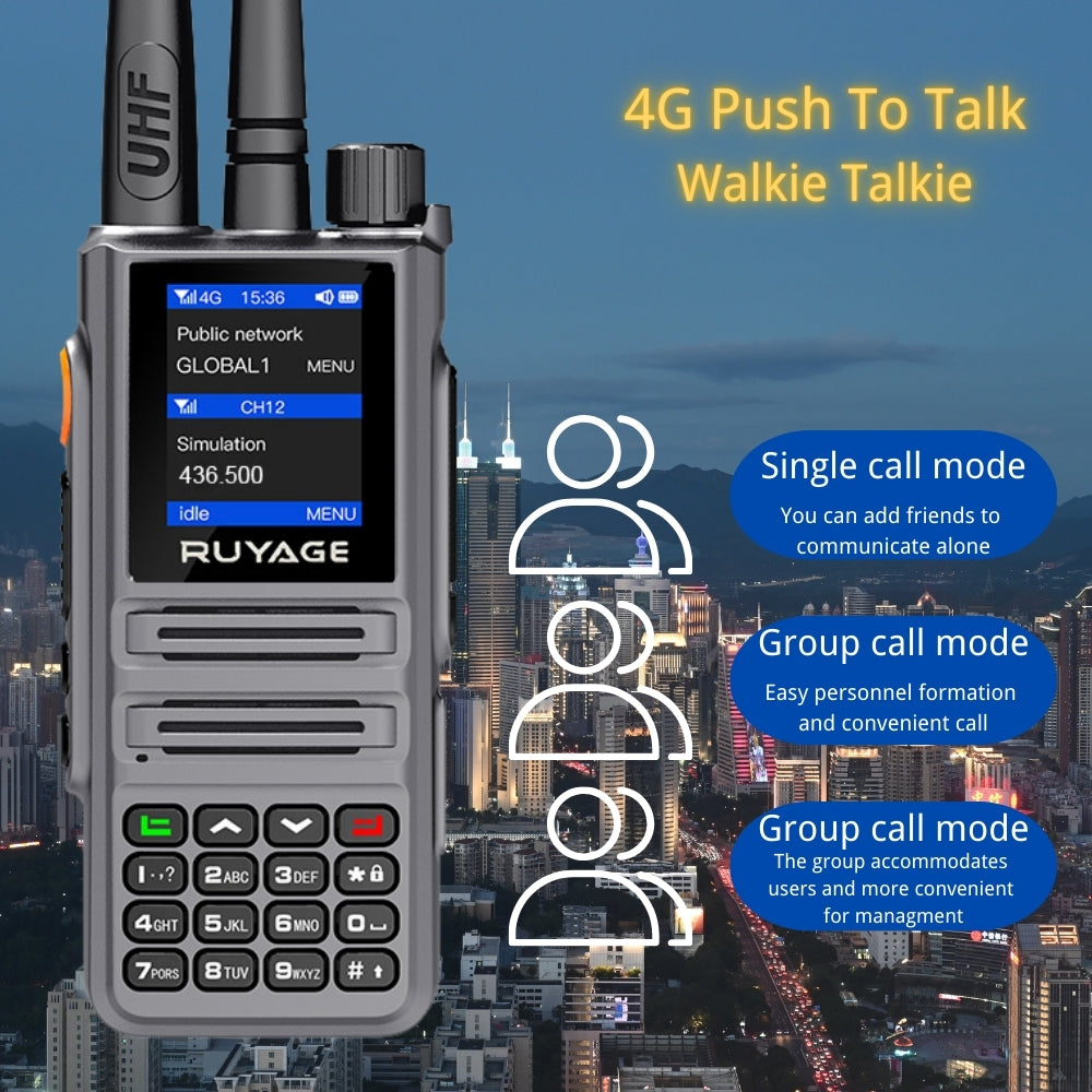 RUYAGE X30 Dual Mode 4G LTE PoC & Analog Walkie Talkie Long Range