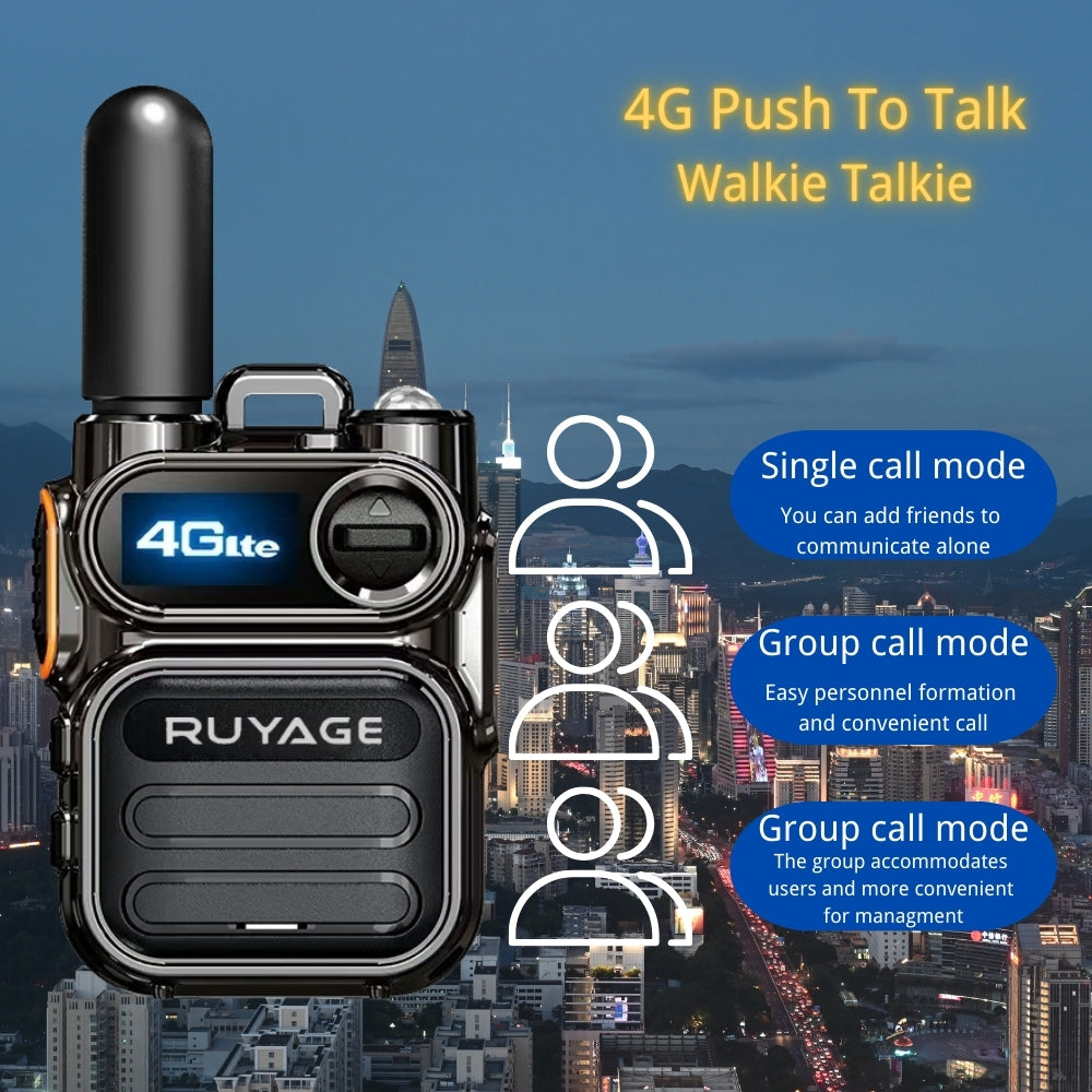 Ruyage X40 Two Way Radio Nationwide LTE Push-to-Talk Walkie Talkie