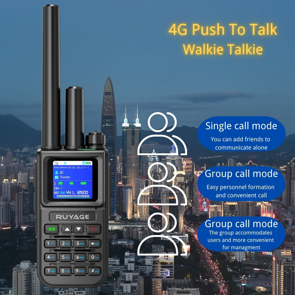 Ruyage X50 Dual Mode Long Range Radio Analog + 4G LTE PTT Walkie Talkie