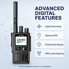 RUYAGE DP10 VHF/UHF Dual-Band DMR Two-Way Radio with GPS