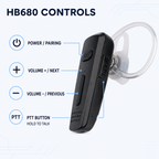 RUYAGE HB680 Bluetooth PTT Earpiece for Zello PoC Radios