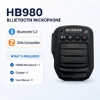 RUYAGE HB980 Bluetooth PTT Microphone for Zello – IP66