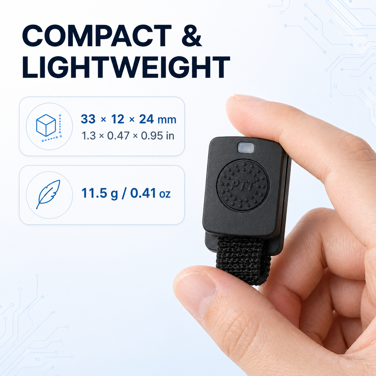 RUYAGE PTT-Z Bluetooth PTT Button for Zello