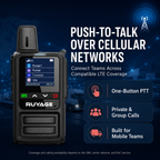 RUYAGE R2 Compact 4G LTE PoC Walkie Talkies – 2-Pack