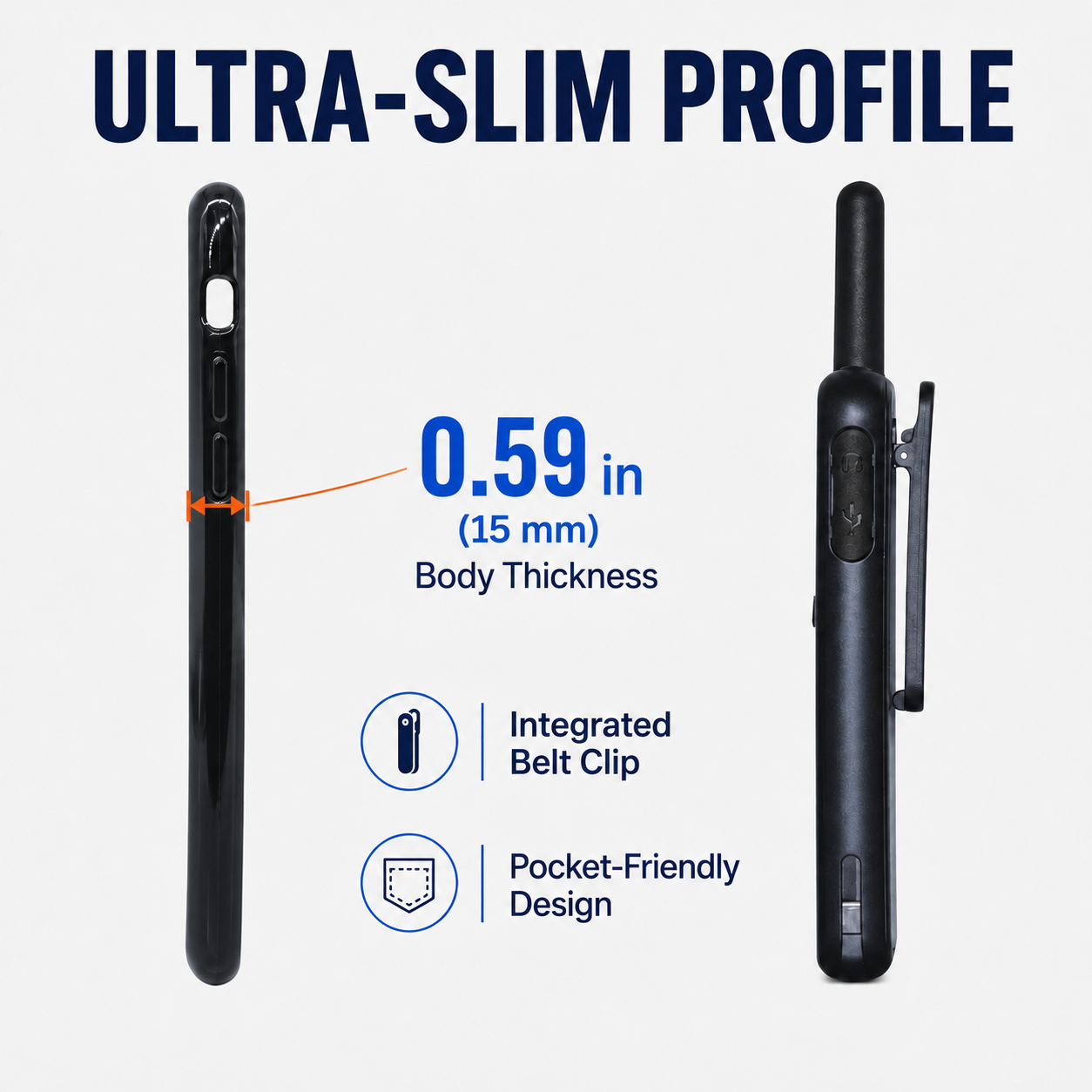 RUYAGE RY13 Ultra-Thin FRS Walkie Talkie with VOX