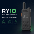Ruyage RY18 Walkie Talkies para adultos recarregável 1 pacote, rádio bidirecional FRS portátil de longo alcance 16 canais viva-voz VOX para acampamento e caminhada 