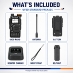 RUYAGE UV3D 6 Band VHF/UHF Analog Walkie Talkie