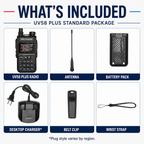 RUYAGE UV58 Plus 5W 6-Band Analog Walkie Talkie