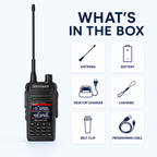 Ruyage UV5D Walkie Talkie IP67 Rádio bidirecional à prova d'água 2600 mAh com cabo de programação K-Head 