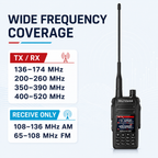 Ruyage UV5D Walkie Talkie IP67 Rádio bidirecional à prova d'água 2600 mAh com cabo de programação K-Head 