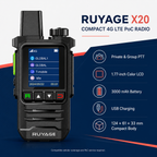 Ruyage-X20 4G 푸시투토크 워키토키 네트워크 글로벌 POC 라디오 장거리 500마일 하이킹 캠핑용 