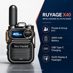 RUYAGE X40 Mini 4G LTE PoC Radio – Compact Metal Body Walkie Talkie