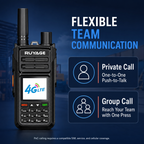 RUYAGE X70 Dual-Mode 4G LTE PoC & 5W UHF Walkie Talkies – 2-Pack