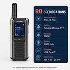 RUYAGE R0 Metal-Body 4G LTE PoC Walkie Talkies – 2-Pack