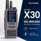 RUYAGE X30 Dual-Mode 4G LTE PoC & 5W UHF Two-Way Radio – IP54