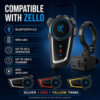 RUYAGE Motorcycle Helmet Bluetooth Headset with Zello PTT