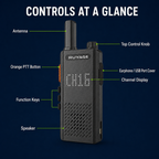 Ruyage RY18 Walkie Talkies para adultos recarregável 1 pacote, rádio bidirecional FRS portátil de longo alcance 16 canais viva-voz VOX para acampamento e caminhada 