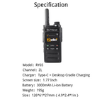 RUYAGE RY65 Zello 4G LTE PoC Radio Long Range Nationwide Walkie Talkie