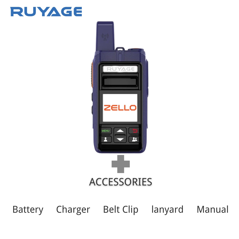 RUYAGE RY70 Zello 4G LTE PoC Radio Long Range Nationwide Walkie Talkie