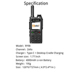 RUYAGE RY98 Zello 4G LTE PoC Radio Long Range Nationwide Walkie Talkie