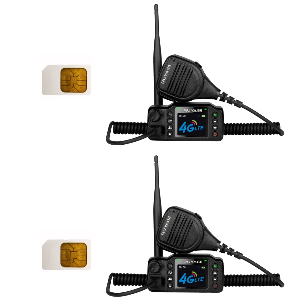 Ruyage Car POC Radio Nationwide LTE Push-to-Talk Long Range Vehicle Two Way Radio